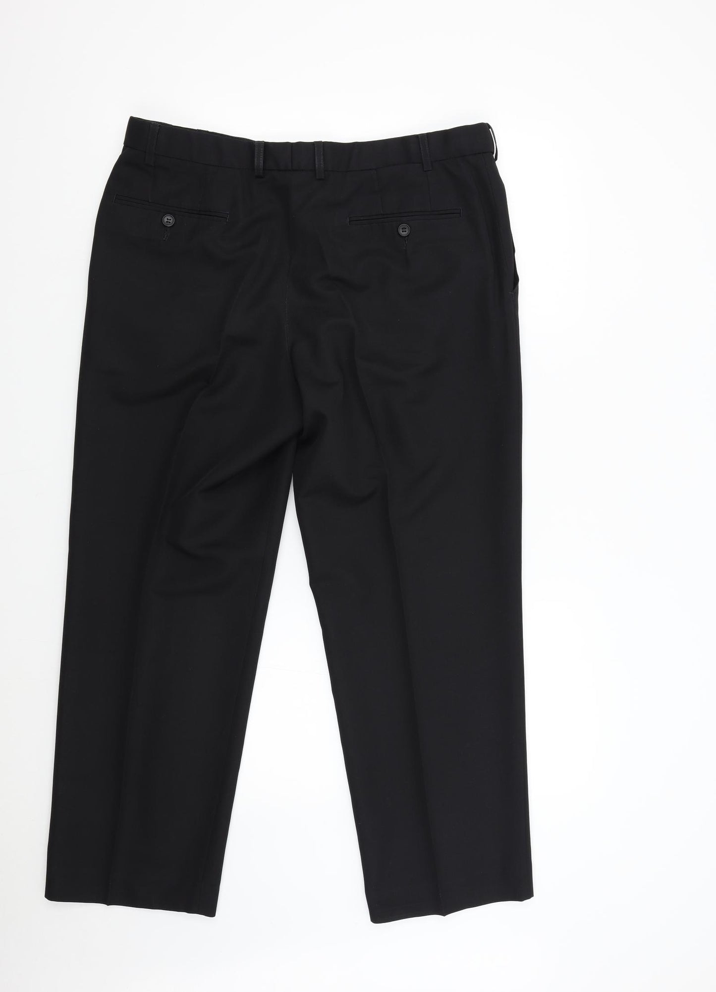 M&S Mens Black    Suit Trousers Size 36 L29 in