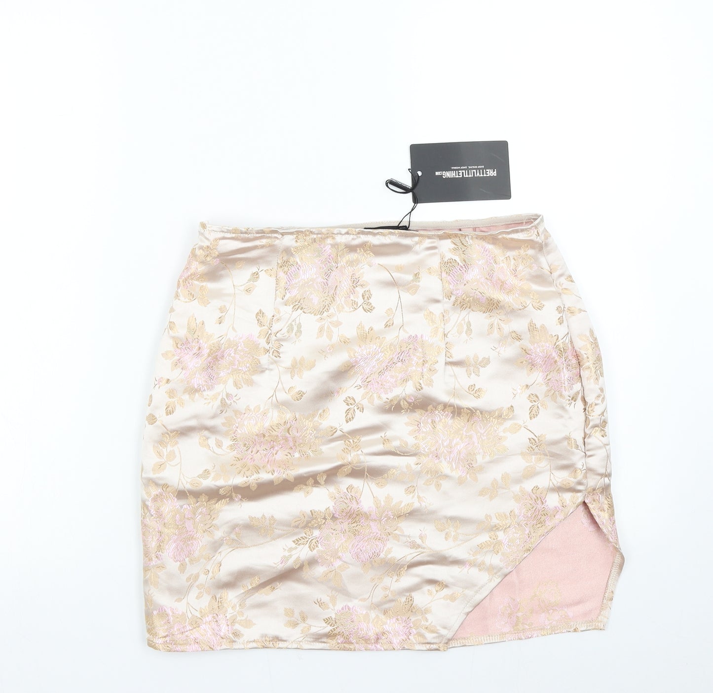 Pretty Little Thing Womens Pink Floral  Mini Set Size 10
