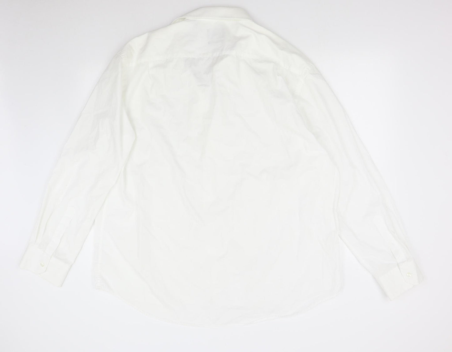 Moss Mens White    Dress Shirt Size 48