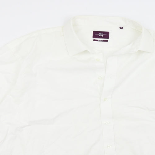 Moss Mens White    Dress Shirt Size 48