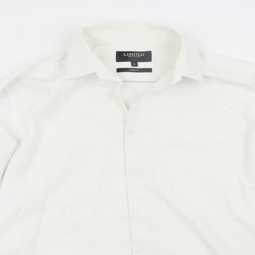 M&S Mens White    Dress Shirt Size 16