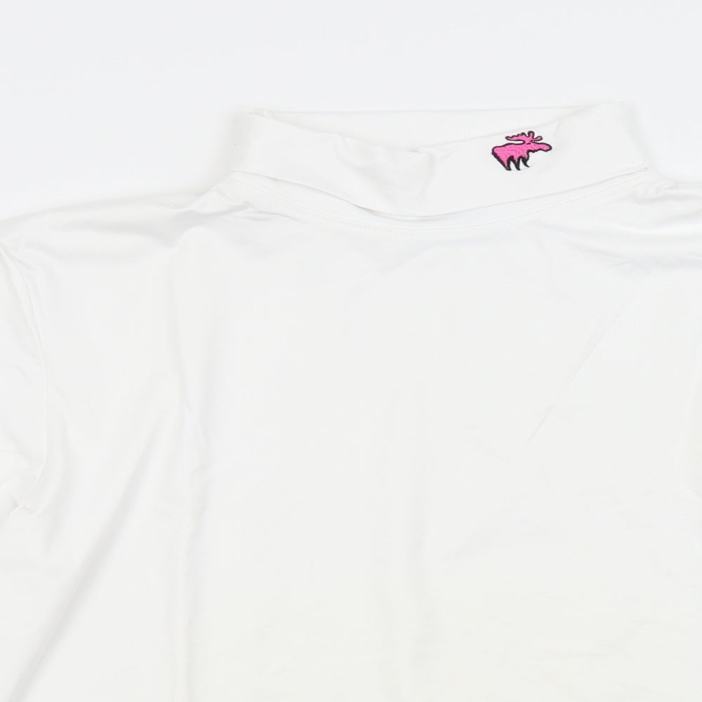 Moose Golf Clothing Womens White   Pullover T-Shirt Size XL