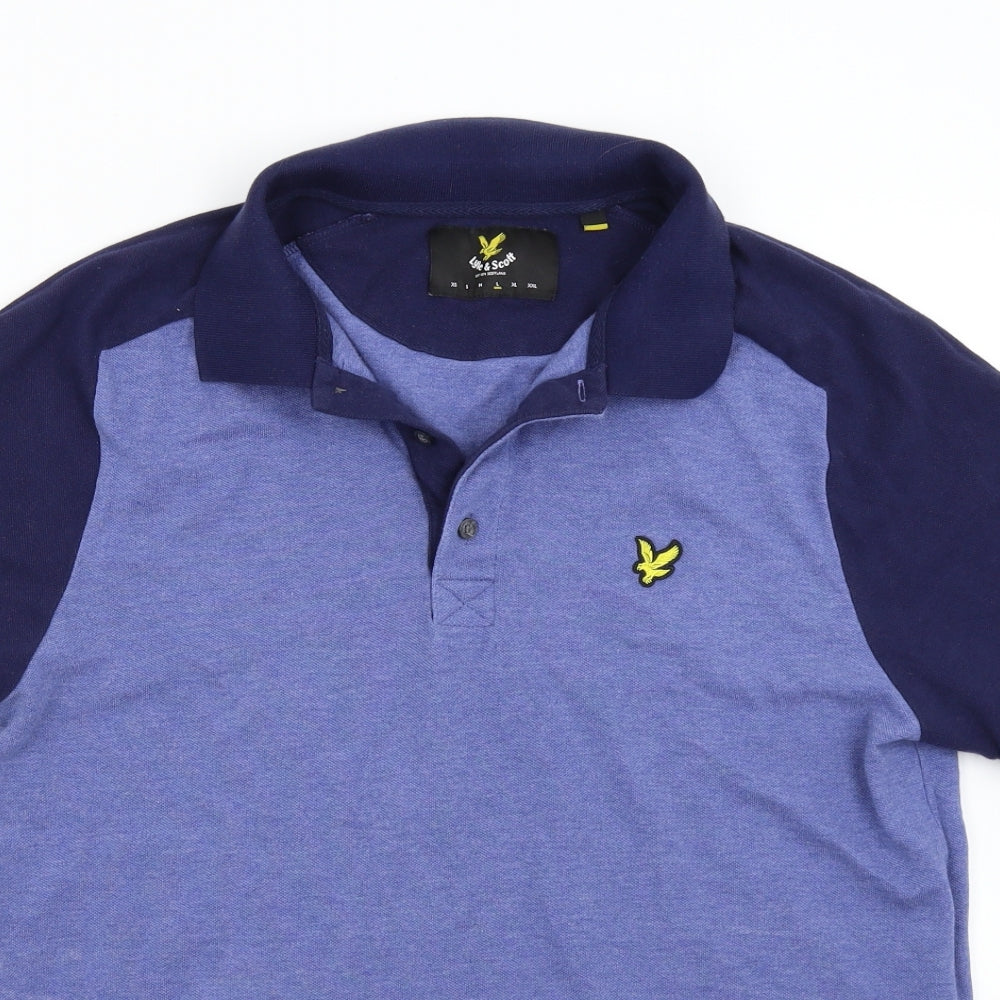 Lyle & Scott Mens Blue    Polo Size L