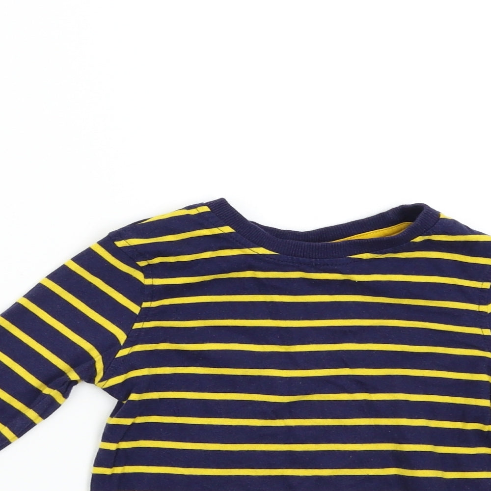 George Boys Blue Striped  Basic T-Shirt Size 2-3 Years