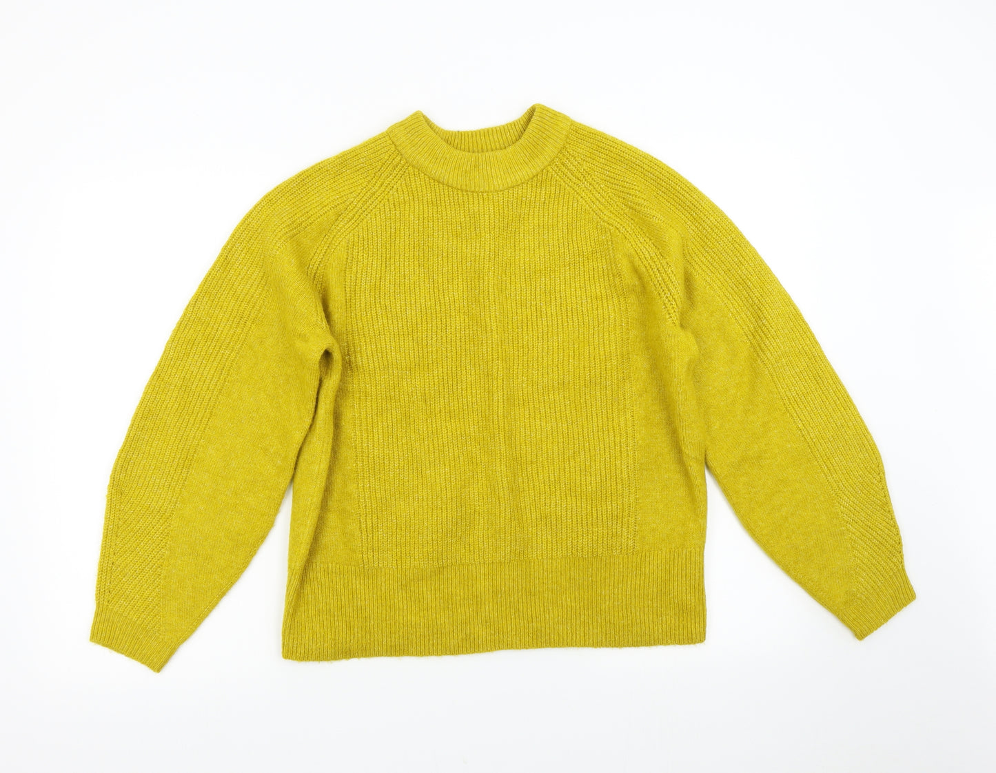 M&S Womens Yellow  Knit Pullover Jumper Size M