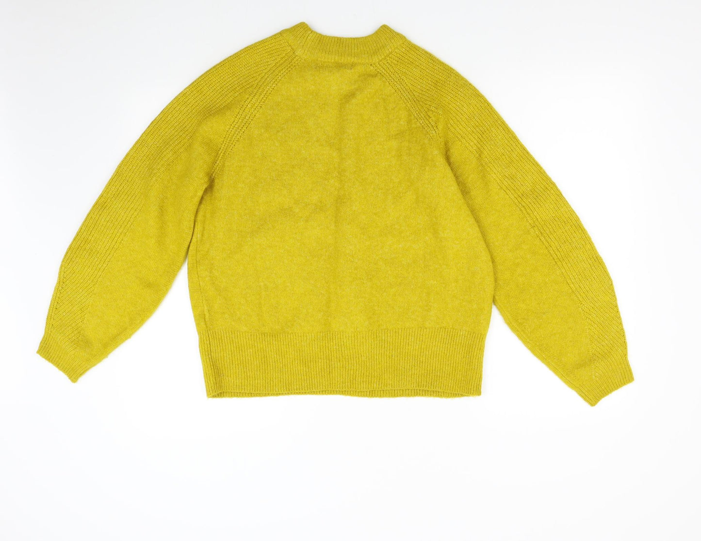M&S Womens Yellow  Knit Pullover Jumper Size M