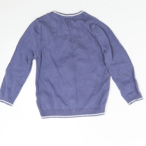 Mothercare Boys Blue  Knit Pullover Jumper Size 2-3 Years  - Shark