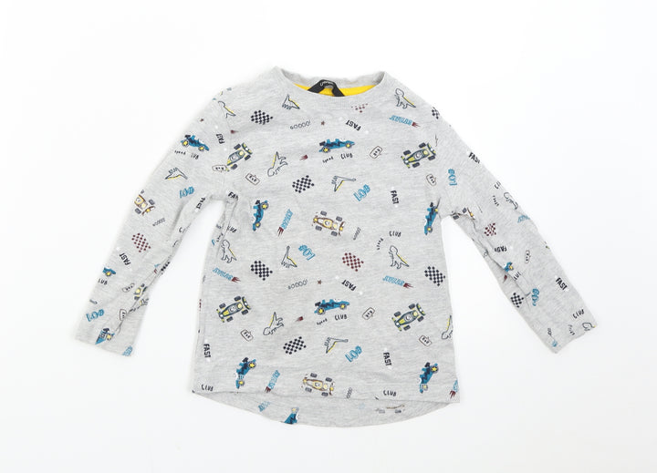 George Boys Grey   Basic T-Shirt Size 2-3 Years