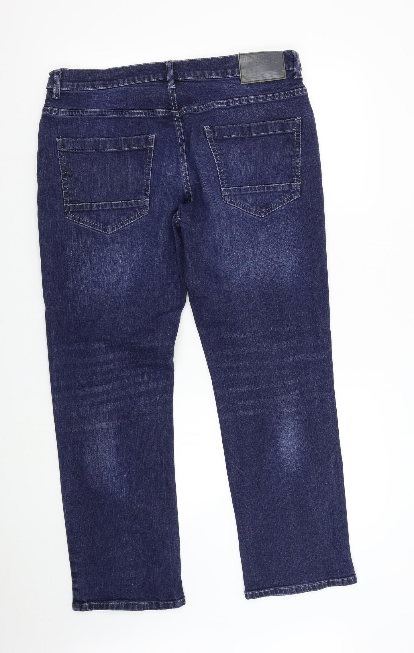 F&F Mens Blue  Denim Straight Jeans Size 34 L30 in