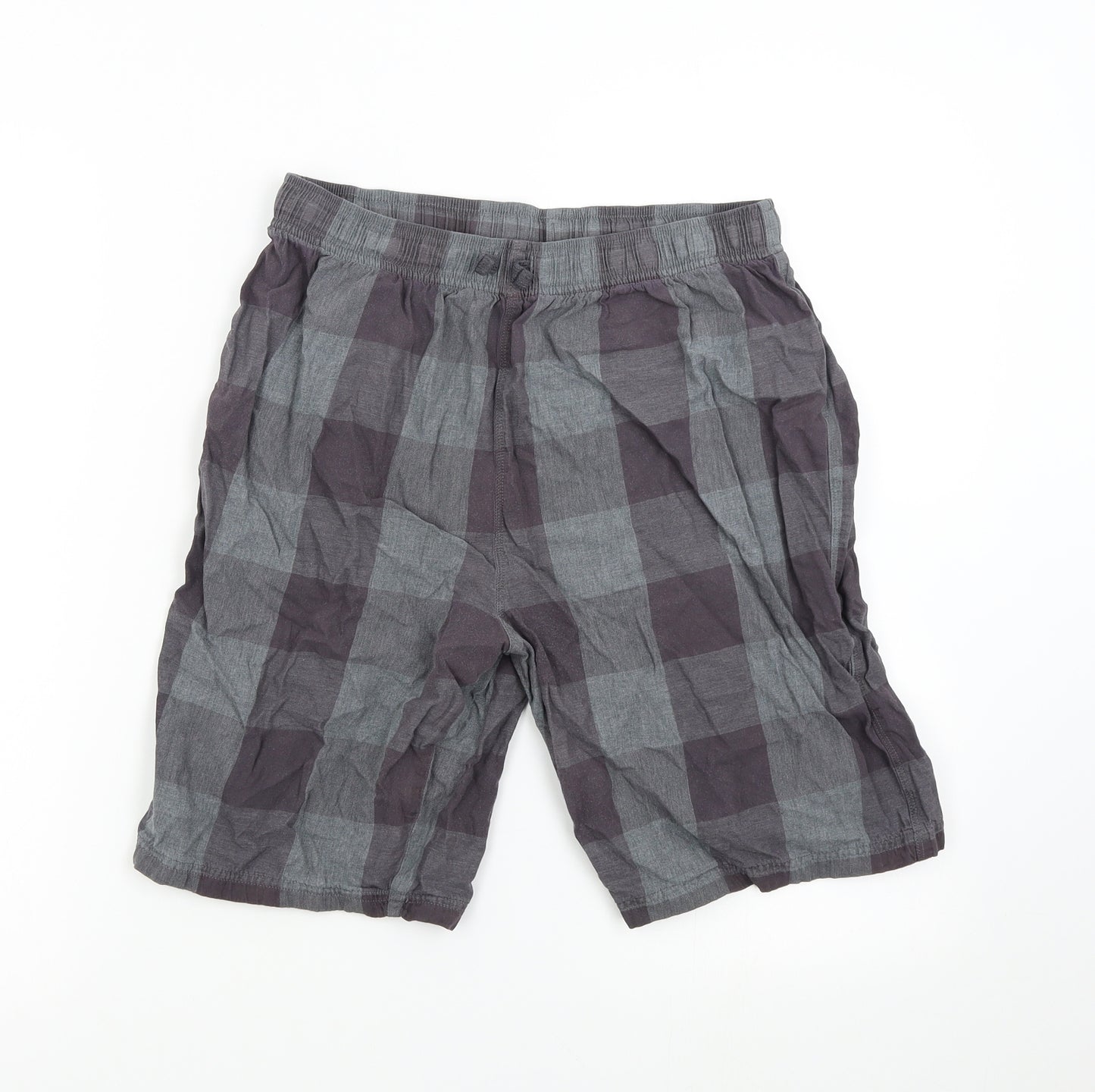 M&S Boys Grey Check   Sleep Shorts Size 14-15 Years
