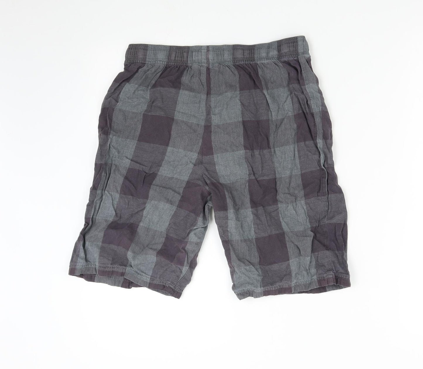 M&S Boys Grey Check   Sleep Shorts Size 14-15 Years