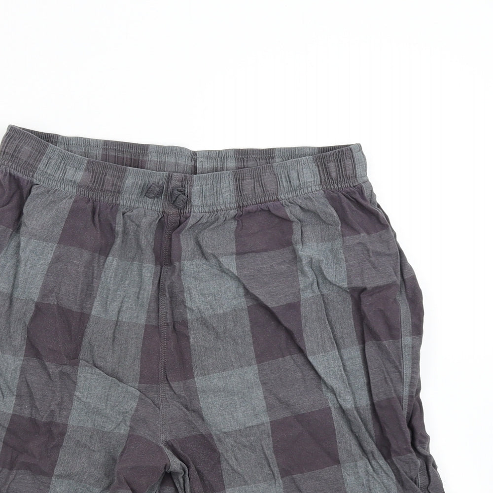 M&S Boys Grey Check   Sleep Shorts Size 14-15 Years
