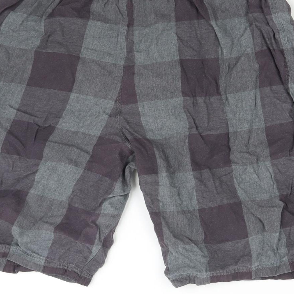 M&S Boys Grey Check   Sleep Shorts Size 14-15 Years
