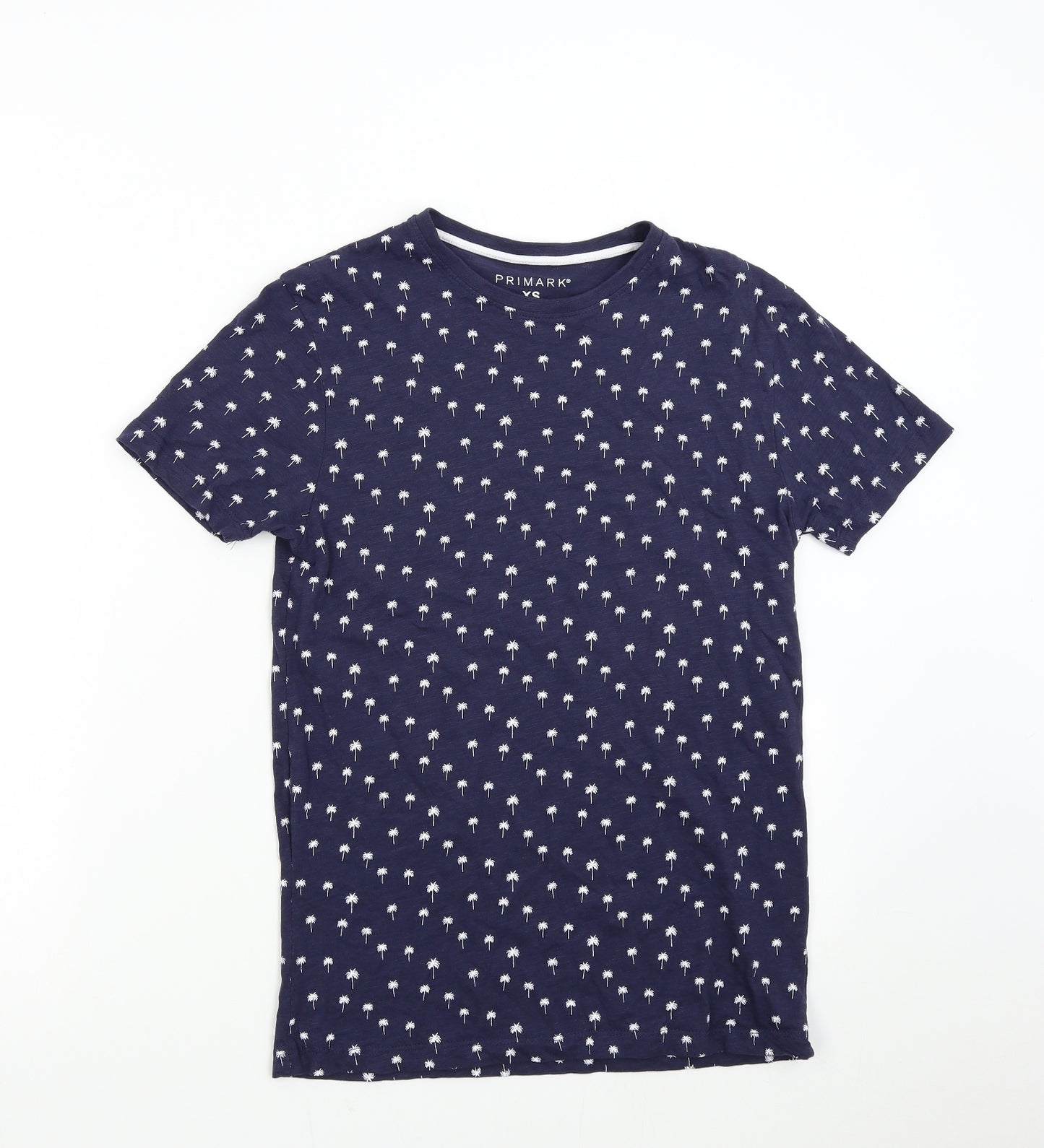 Primark Mens Blue    T-Shirt Size XS  - Palm Trees