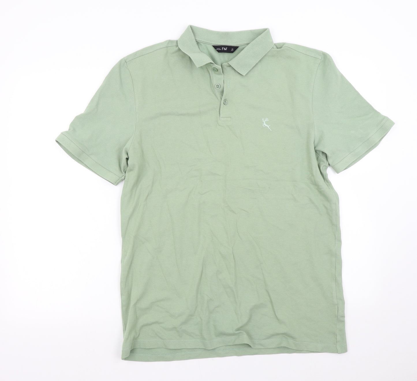 F&F Mens Green    Polo Size L
