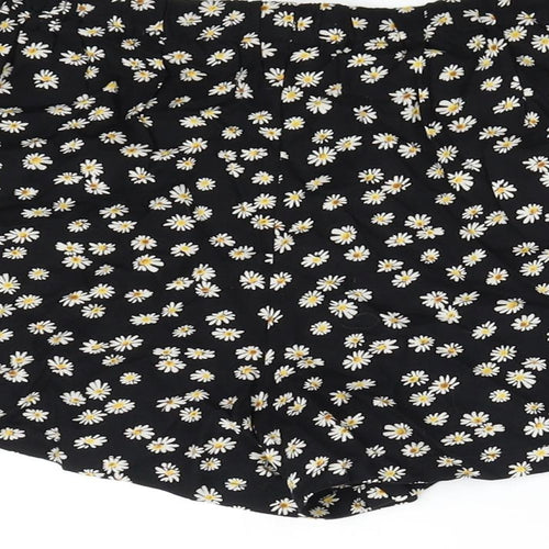 NEXT Girls Black Floral  Hot Pants Shorts Size 10 Years