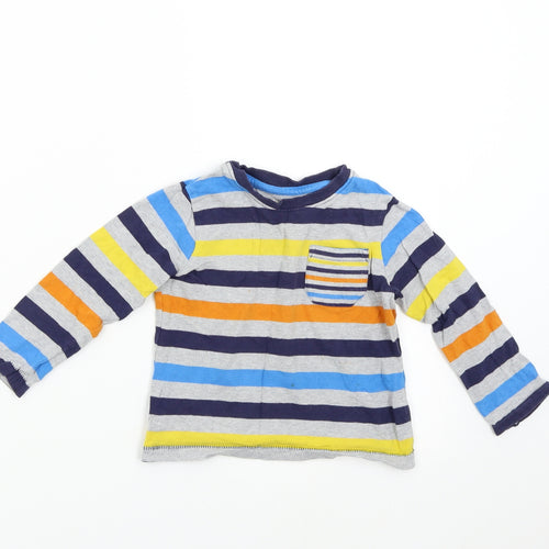 Nutmeg Baby Multicoloured Striped  Basic T-Shirt Size 12-18 Months