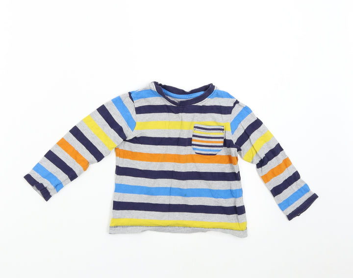 Nutmeg Baby Multicoloured Striped Basic T-Shirt Size 12-18 Months