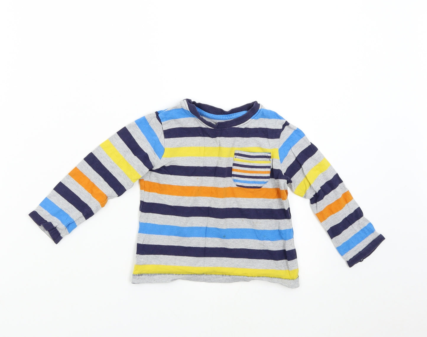 Nutmeg Baby Multicoloured Striped  Basic T-Shirt Size 12-18 Months