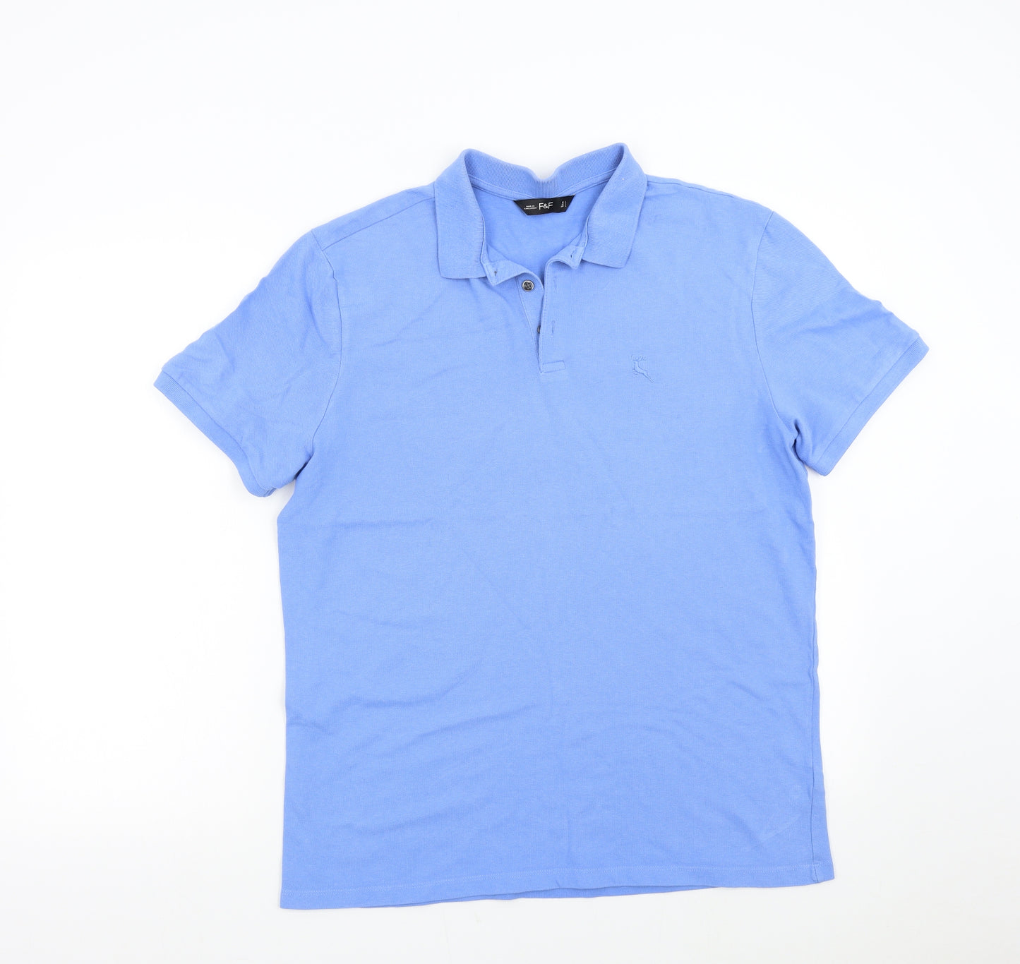 F&F Mens Blue    Polo Size L