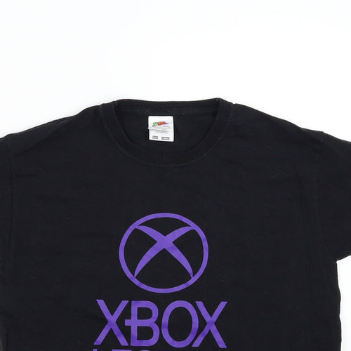 Fruit of the Loom Boys Black   Basic T-Shirt Size 9-10 Years  - XBOX Legend