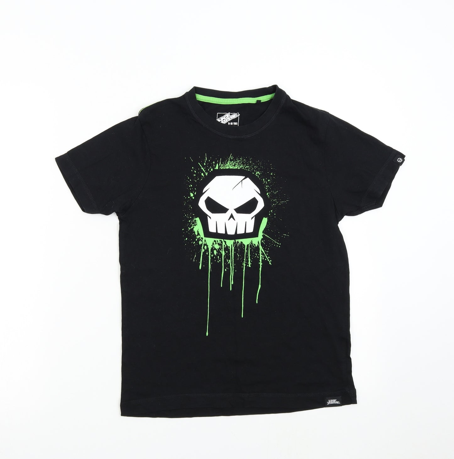 No Fear Boys Black   Basic T-Shirt Size 9-10 Years  - Skull
