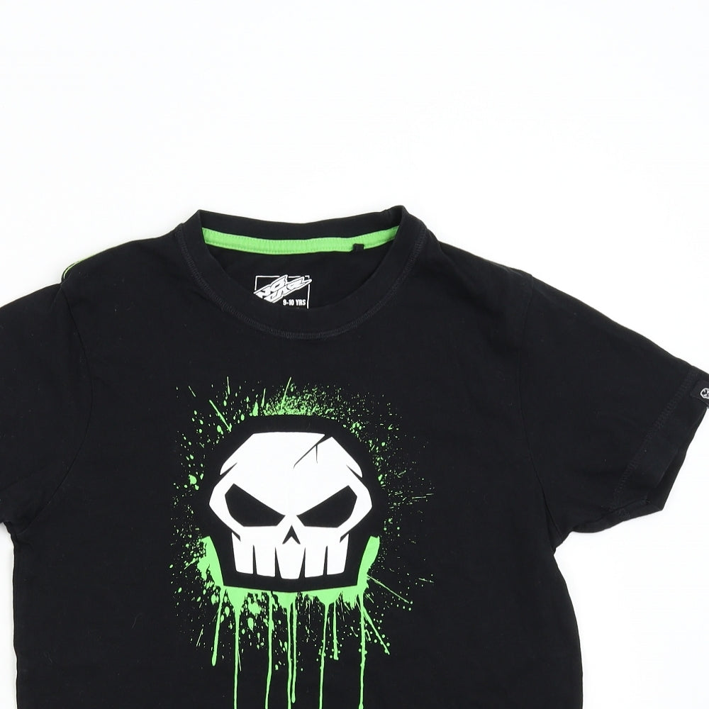 No Fear Boys Black   Basic T-Shirt Size 9-10 Years  - Skull