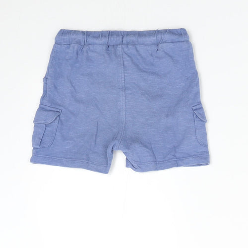 M&S Baby Blue   Cargo Trousers Size 12-18 Months  - Short