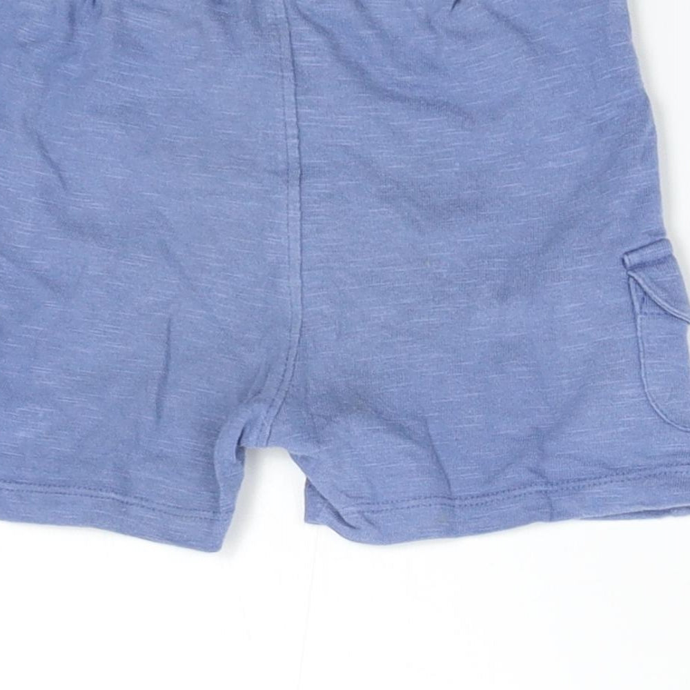 M&S Baby Blue   Cargo Trousers Size 12-18 Months  - Short