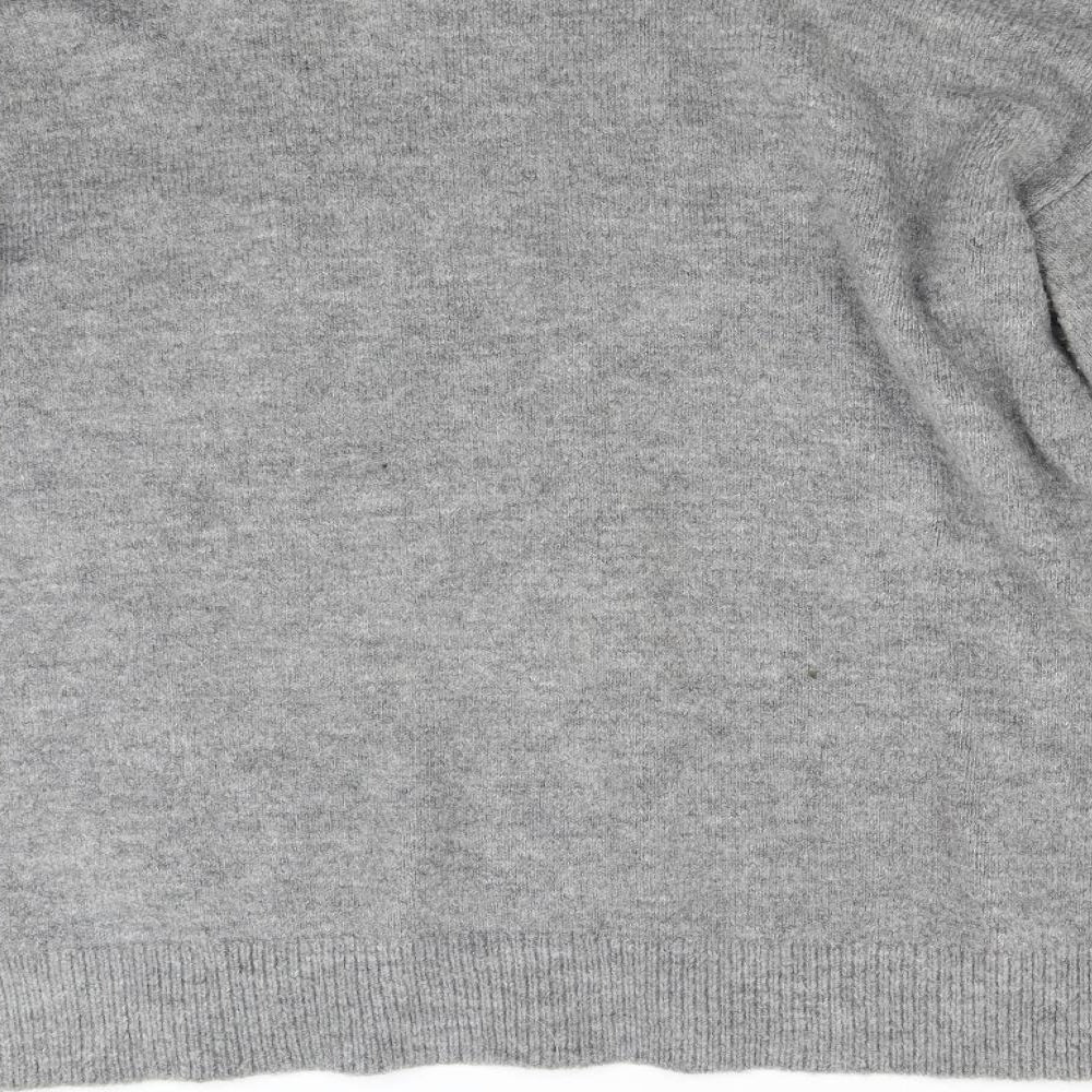 F&F Womens Grey Floral  Pullover Jumper Size 18