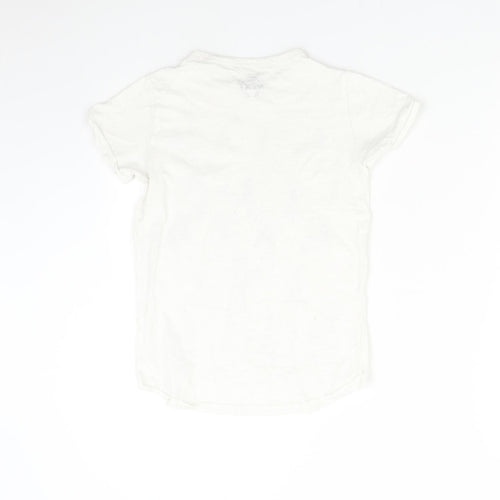 NEXT Boys White   Basic T-Shirt Size 8 Years  - Skateboard Skeleton
