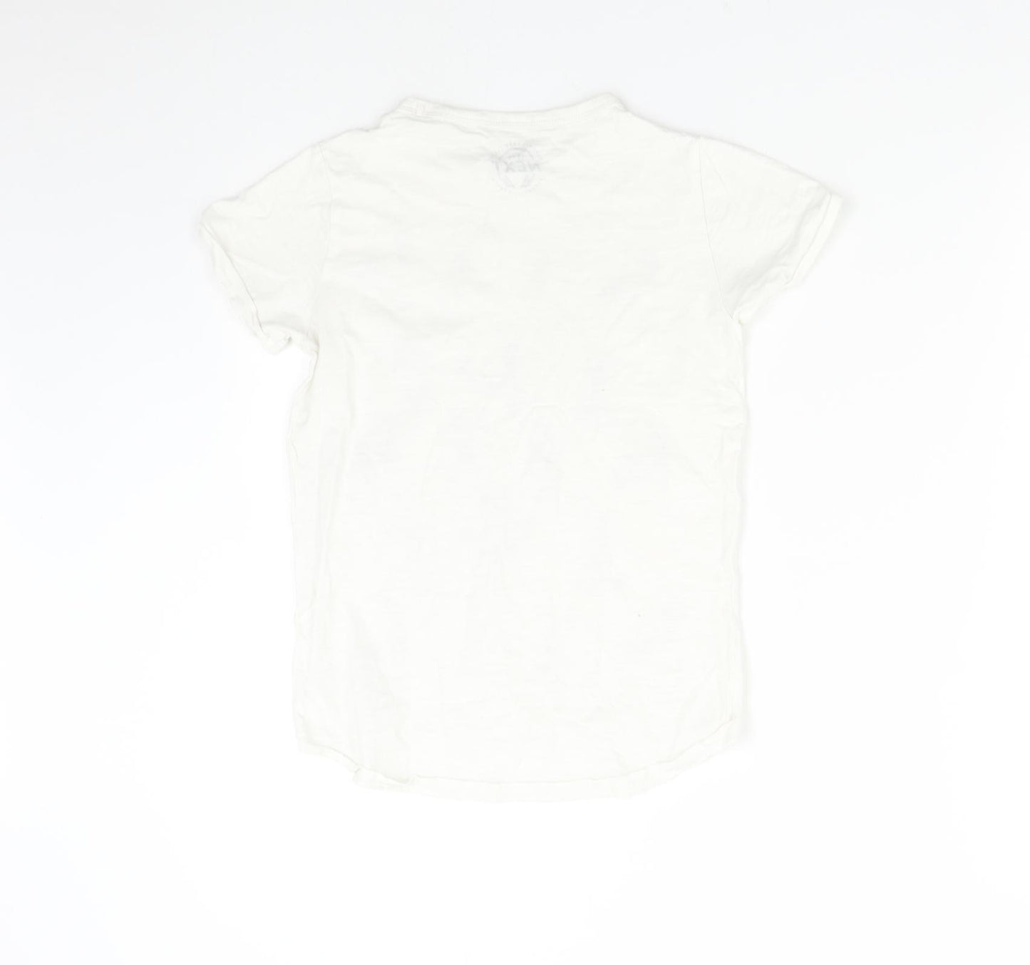 NEXT Boys White   Basic T-Shirt Size 8 Years  - Skateboard Skeleton