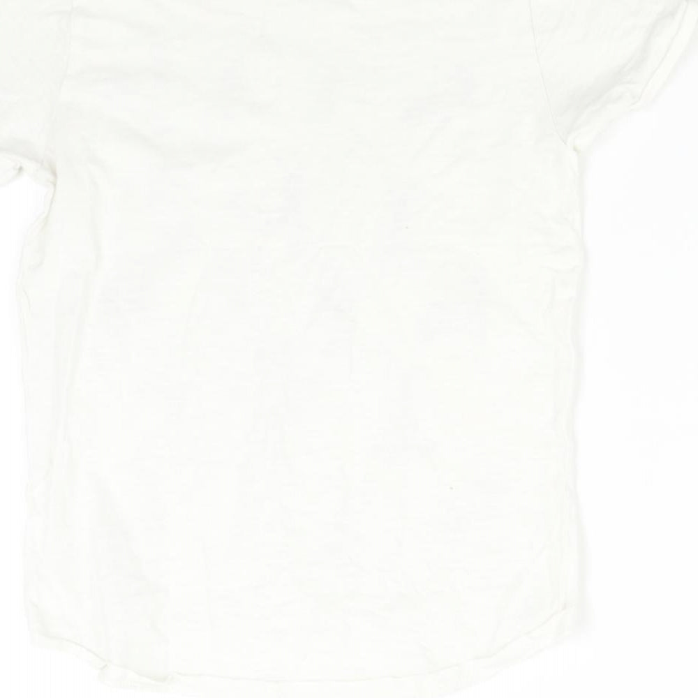NEXT Boys White   Basic T-Shirt Size 8 Years  - Skateboard Skeleton