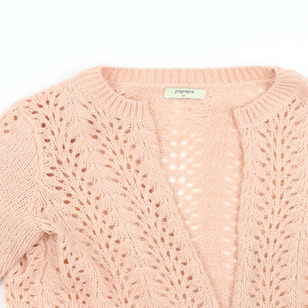 Matalan Womens Pink  Knit Cardigan Jumper Size M