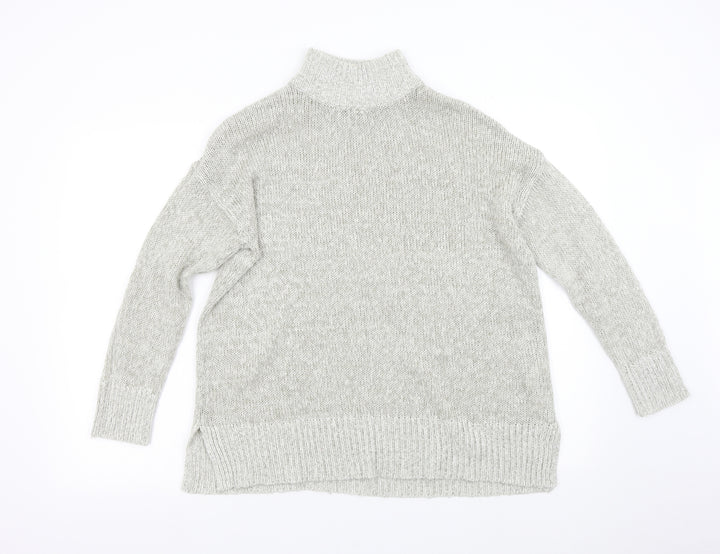 New Look Womens Grey  Knit Pullover Jumper Size M