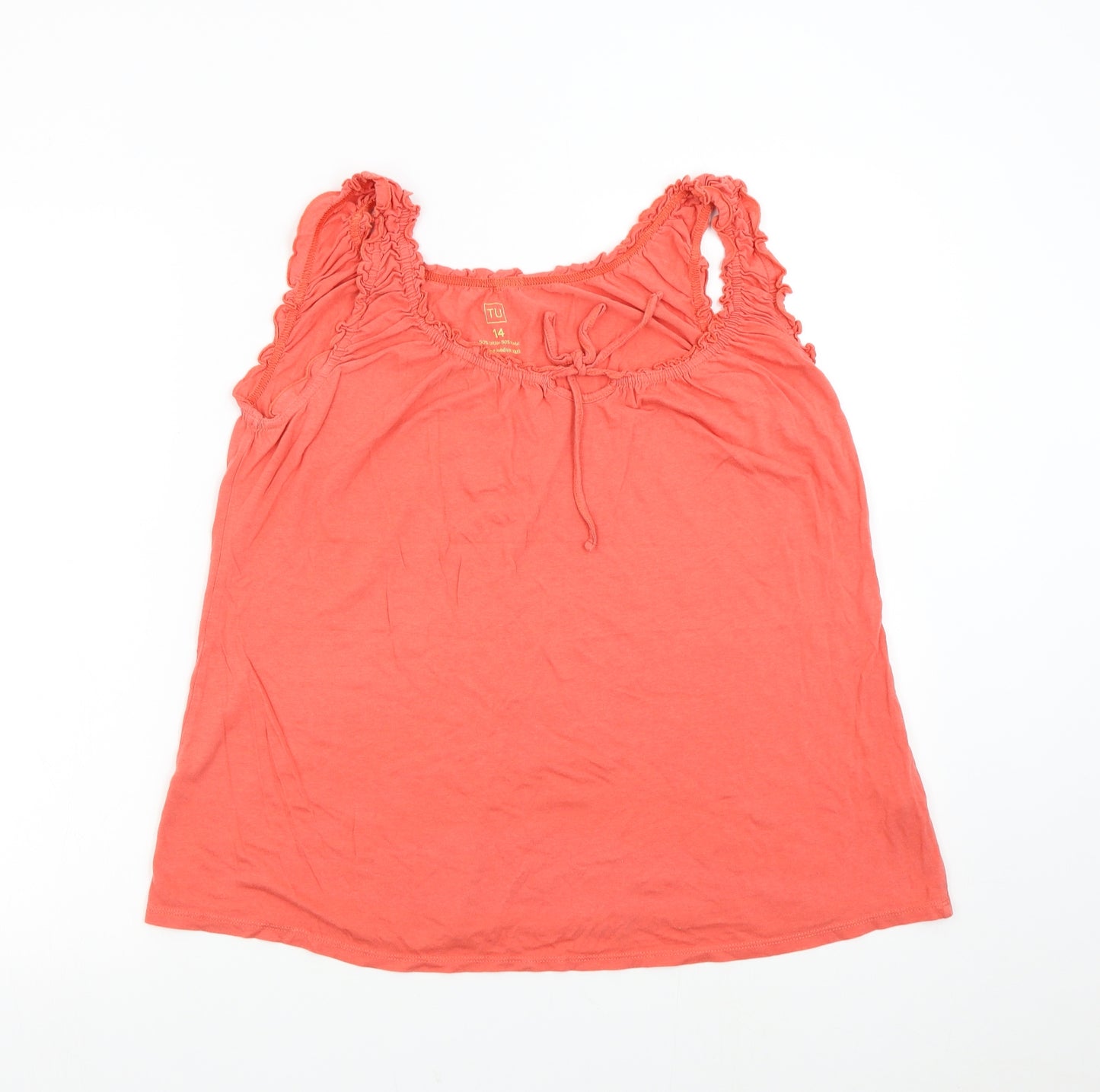 TU Womens Orange   Basic Tank Size 14