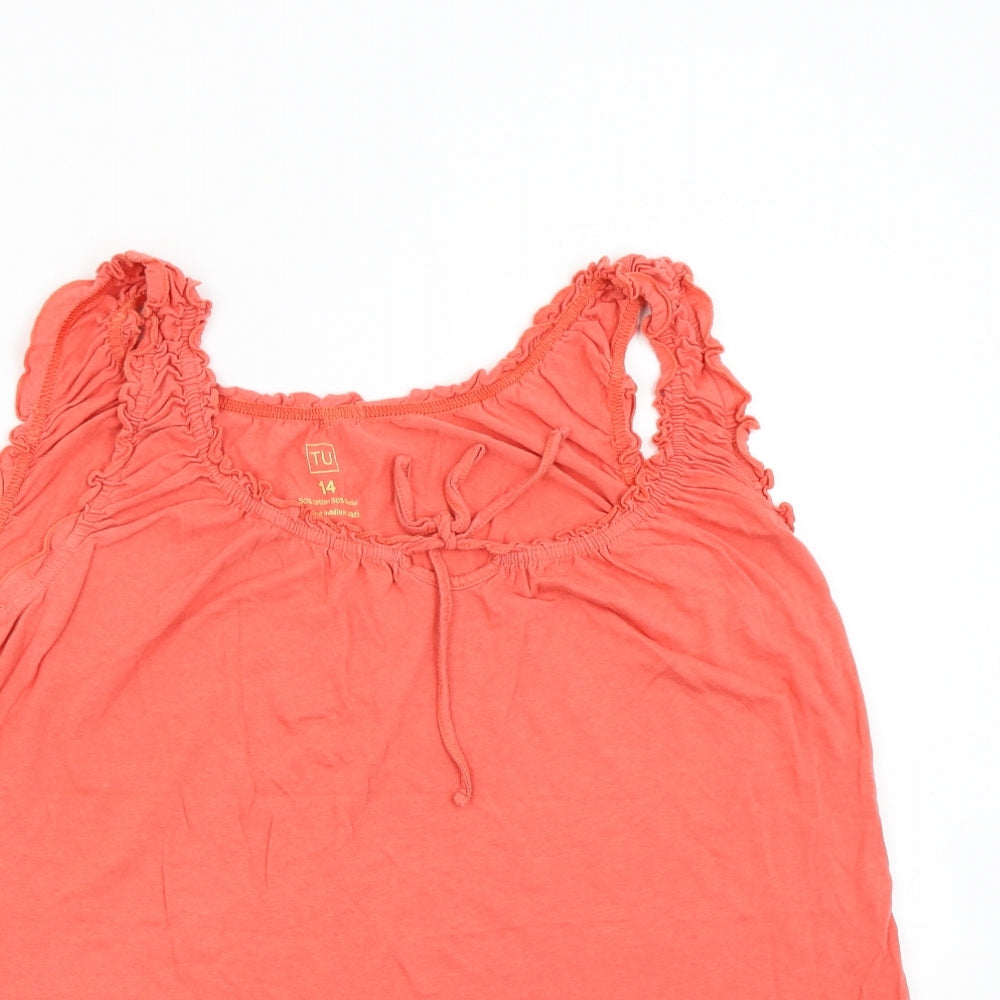 TU Womens Orange   Basic Tank Size 14