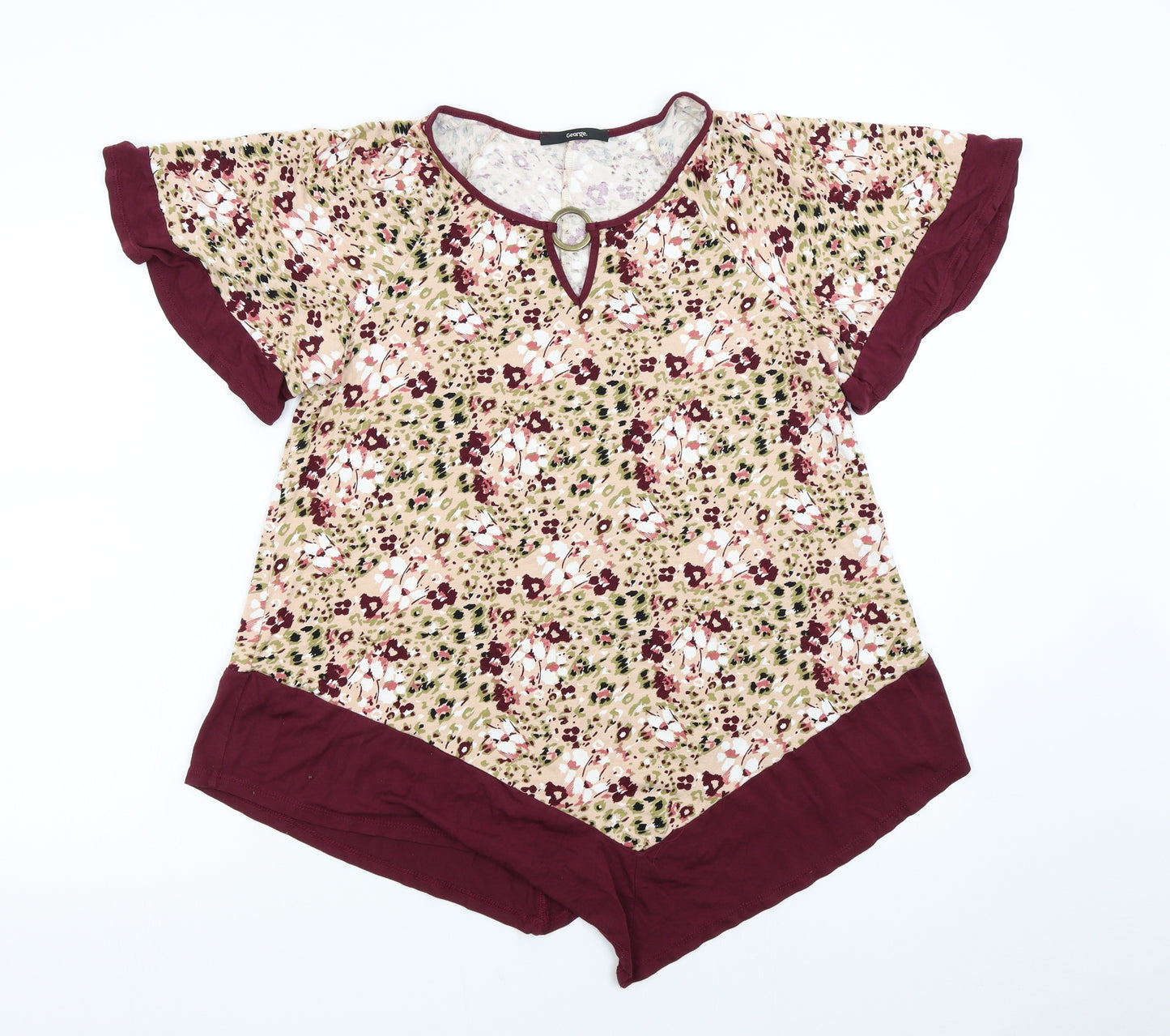 George Womens Multicoloured Floral  Basic Blouse Size 14