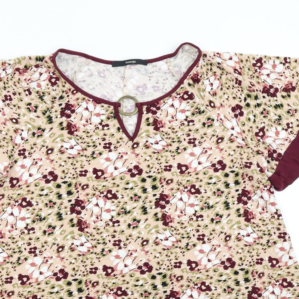 George Womens Multicoloured Floral  Basic Blouse Size 14