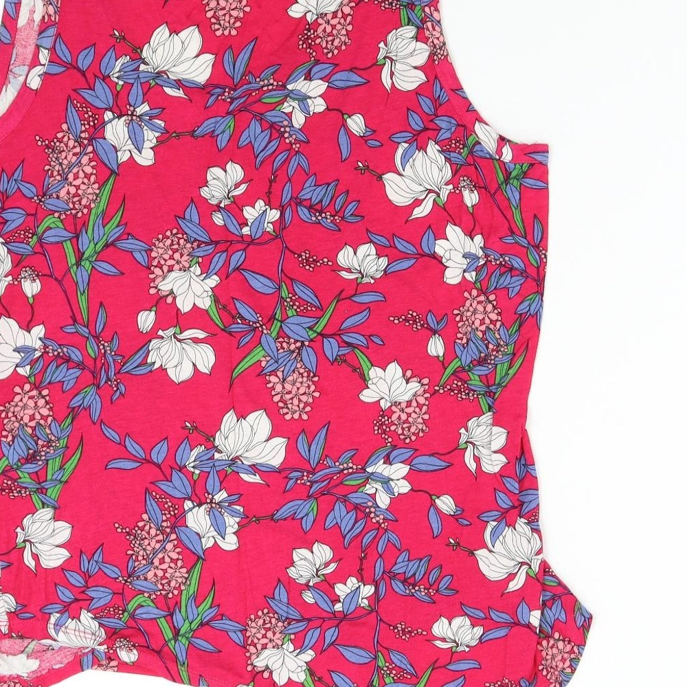 Dorothy Perkins Womens Pink Floral  Basic Tank Size 18