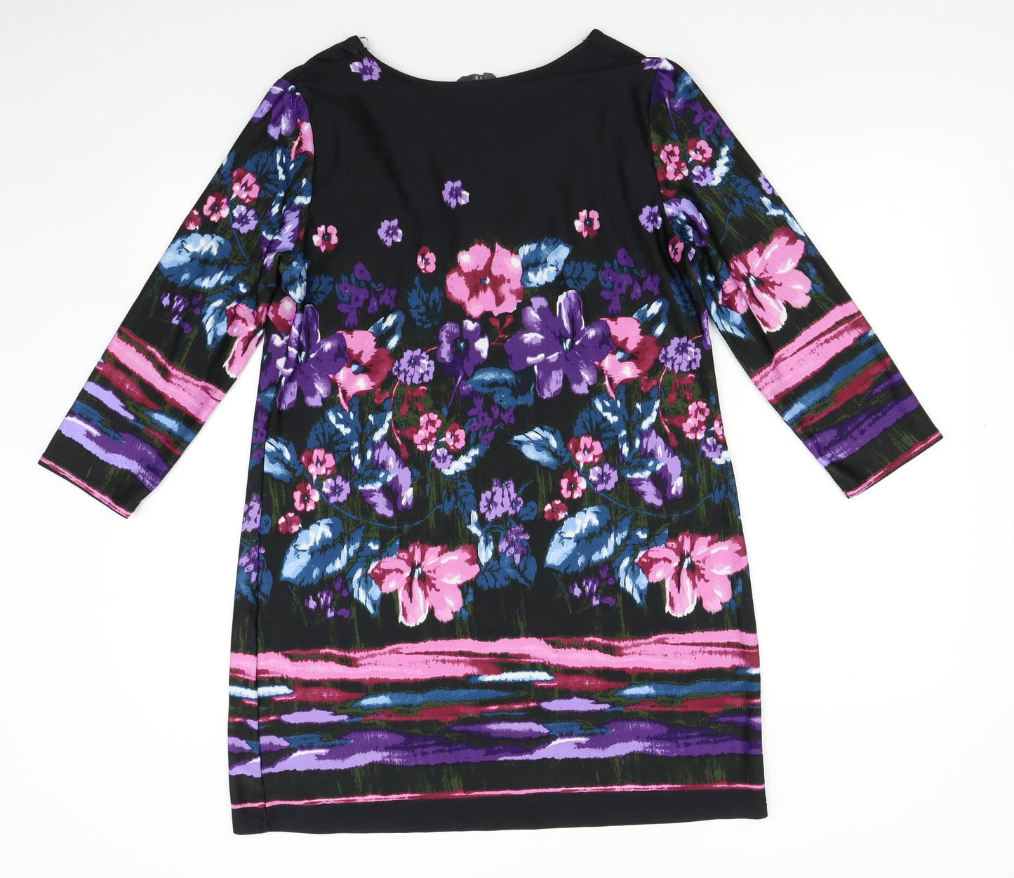 BHS Womens Multicoloured Floral  Slip Dress  Size 16