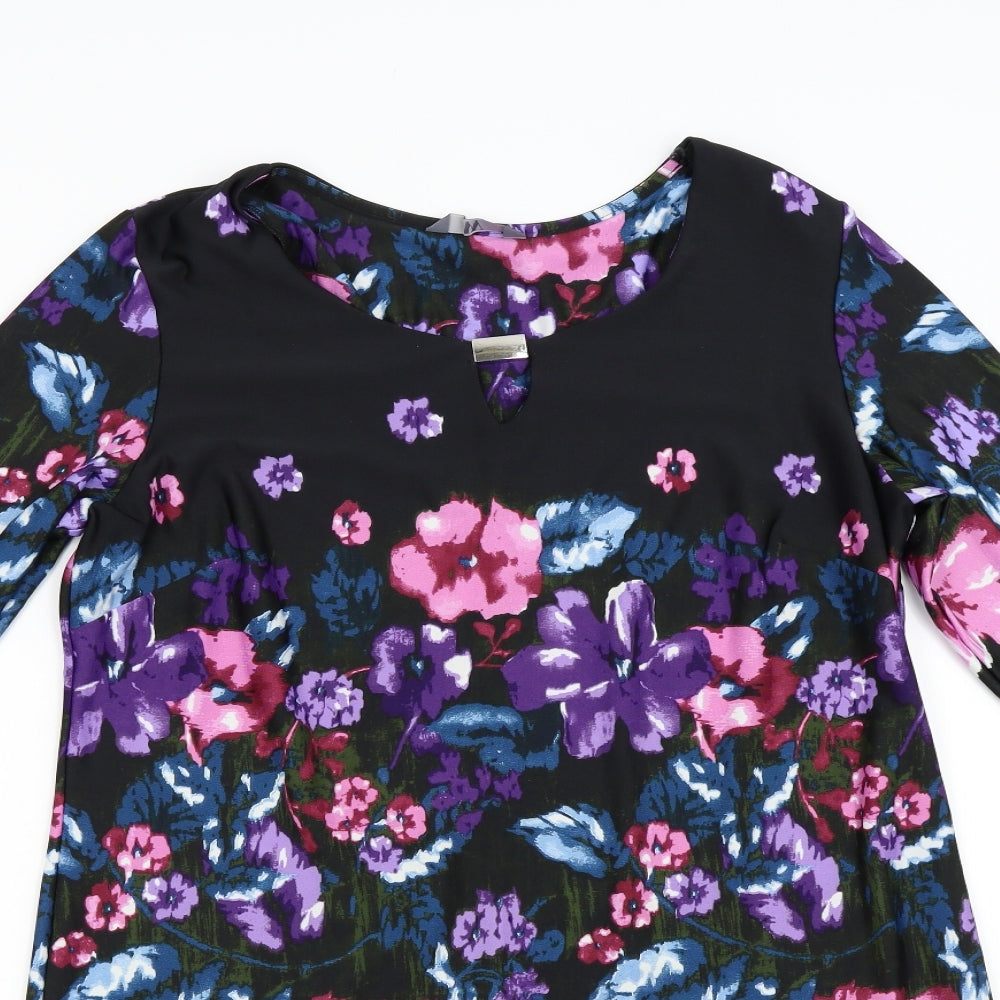BHS Womens Multicoloured Floral  Slip Dress  Size 16