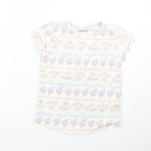 Nutmeg Girls White   Basic T-Shirt Size 11-12 Years