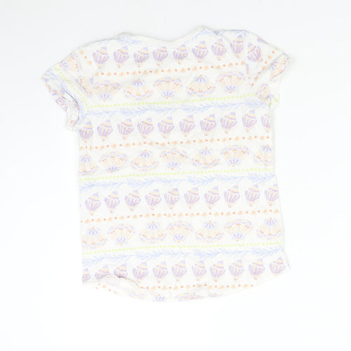 Nutmeg Girls White   Basic T-Shirt Size 11-12 Years