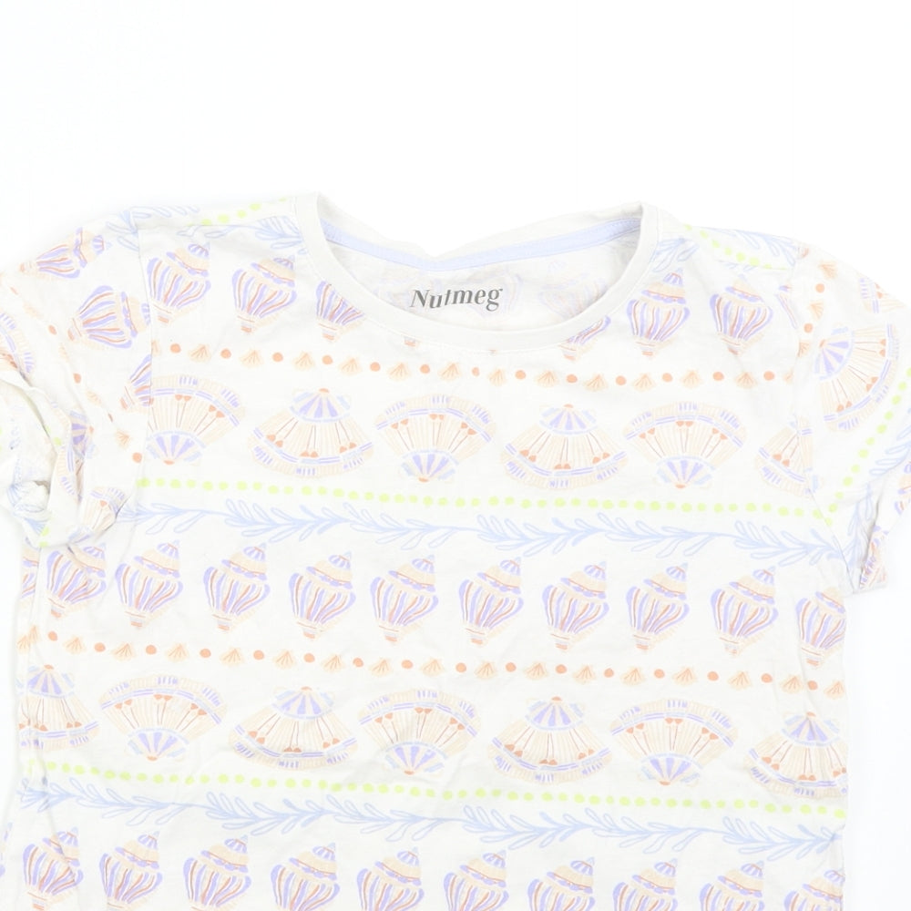 Nutmeg Girls White   Basic T-Shirt Size 11-12 Years