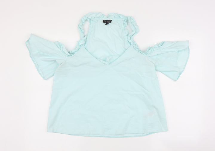Topshop Womens Blue   Basic Blouse Size 12