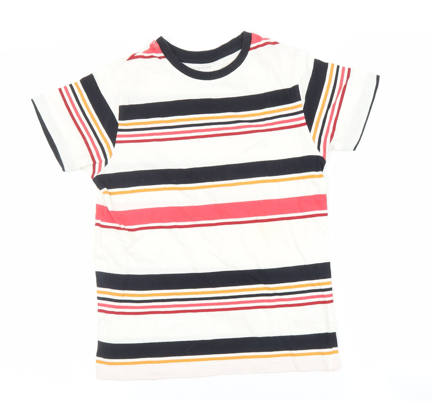 Primark Boys Multicoloured Striped  Basic T-Shirt Size 9-10 Years