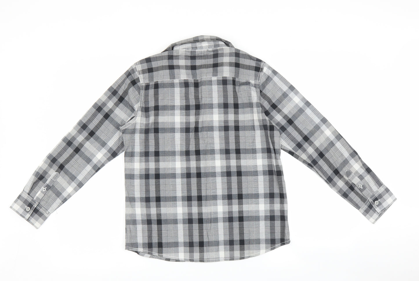 Lee Cooper Boys Grey Check  Basic Button-Up Size 11-12 Years