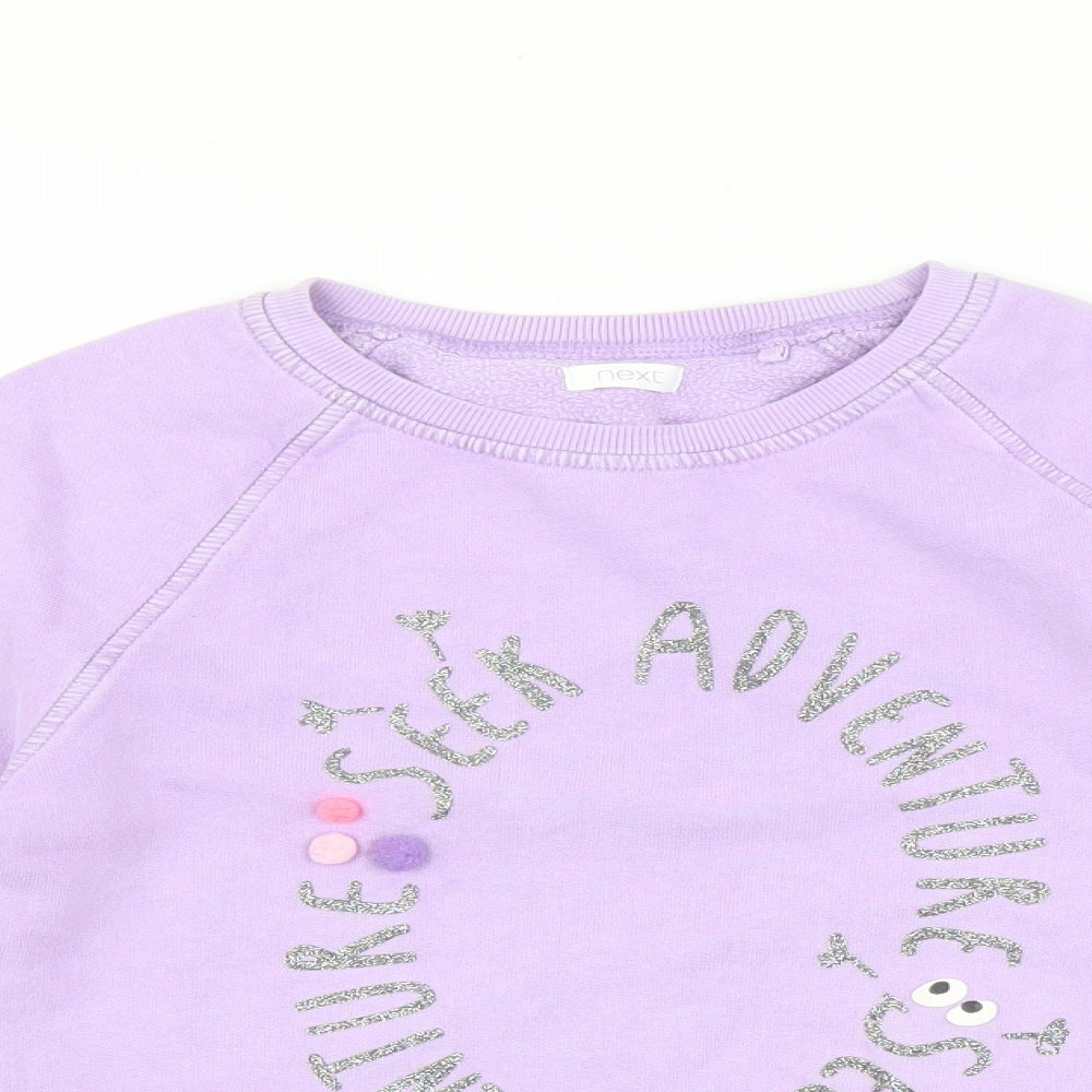 NEXT Girls Purple   Pullover Sweatshirt Size 9 Years