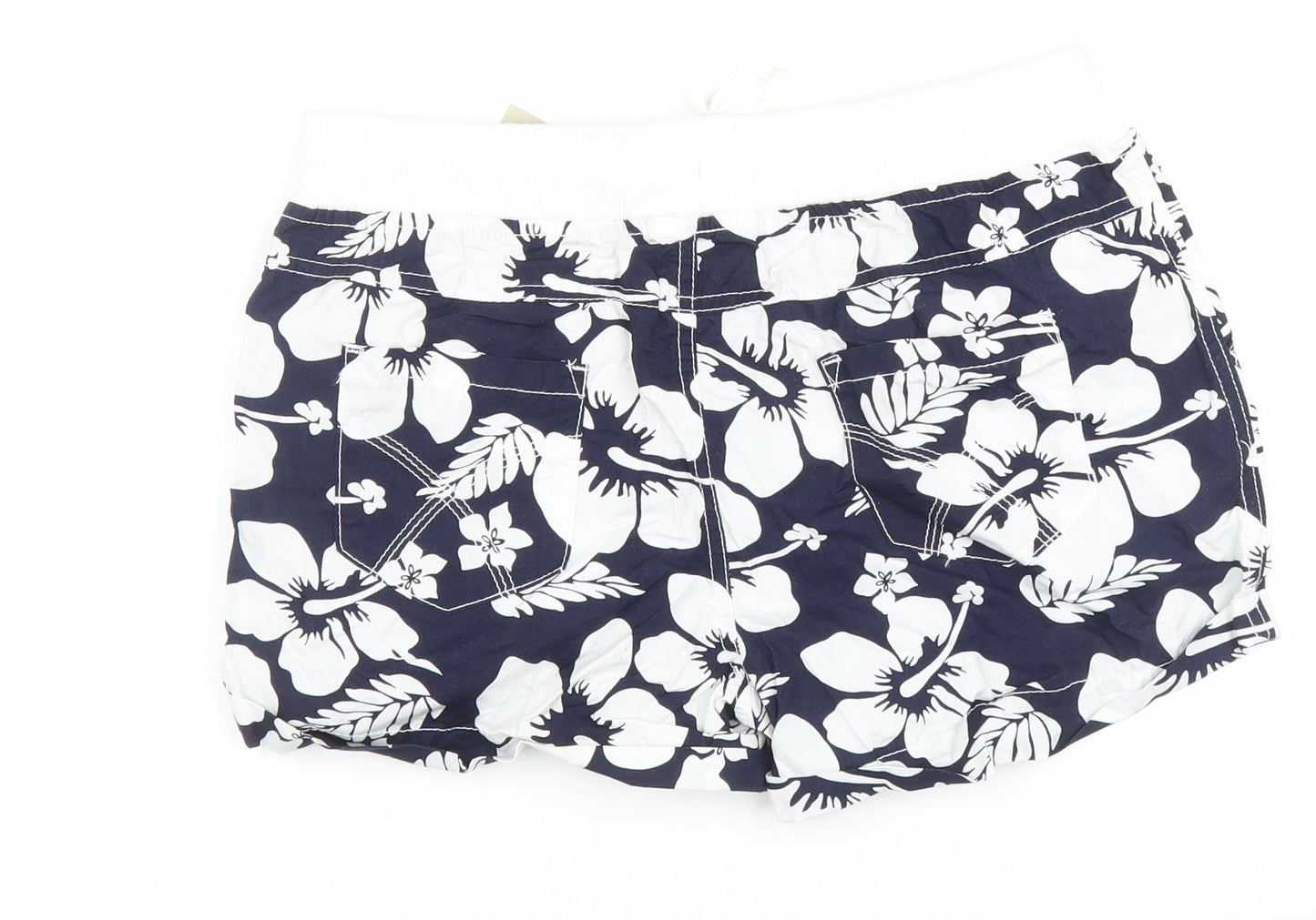 Primark Womens Blue Floral  Chino Shorts Size 8